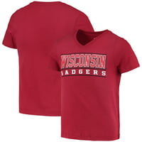 Youth Medium Team Color 10-12 NCAA Wisconsin Badgers Boys Outerstuff Game Time Basic Tee